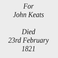 For John Keats image